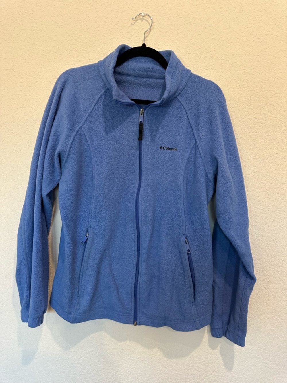 Columbia Sky Blue Full-Zip Fleece Jacket Size large